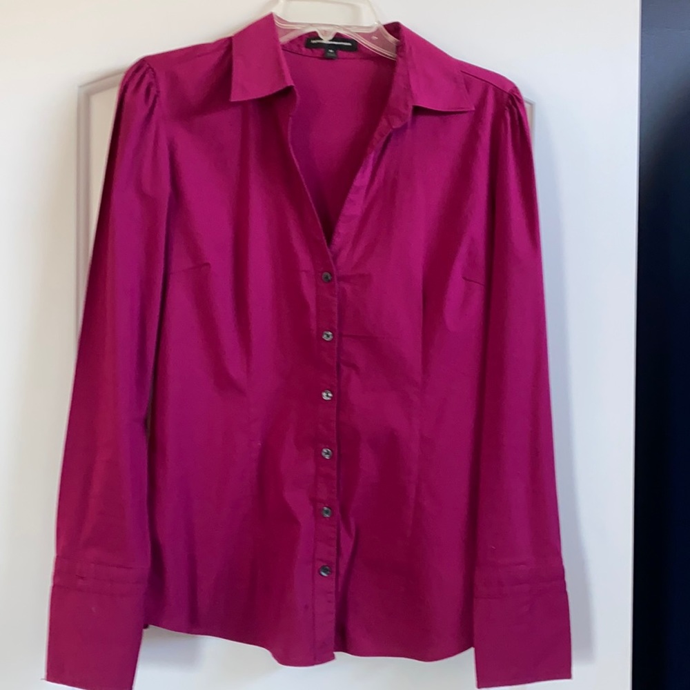 Express Design Studio Medium Purple Button Down M… - image 1